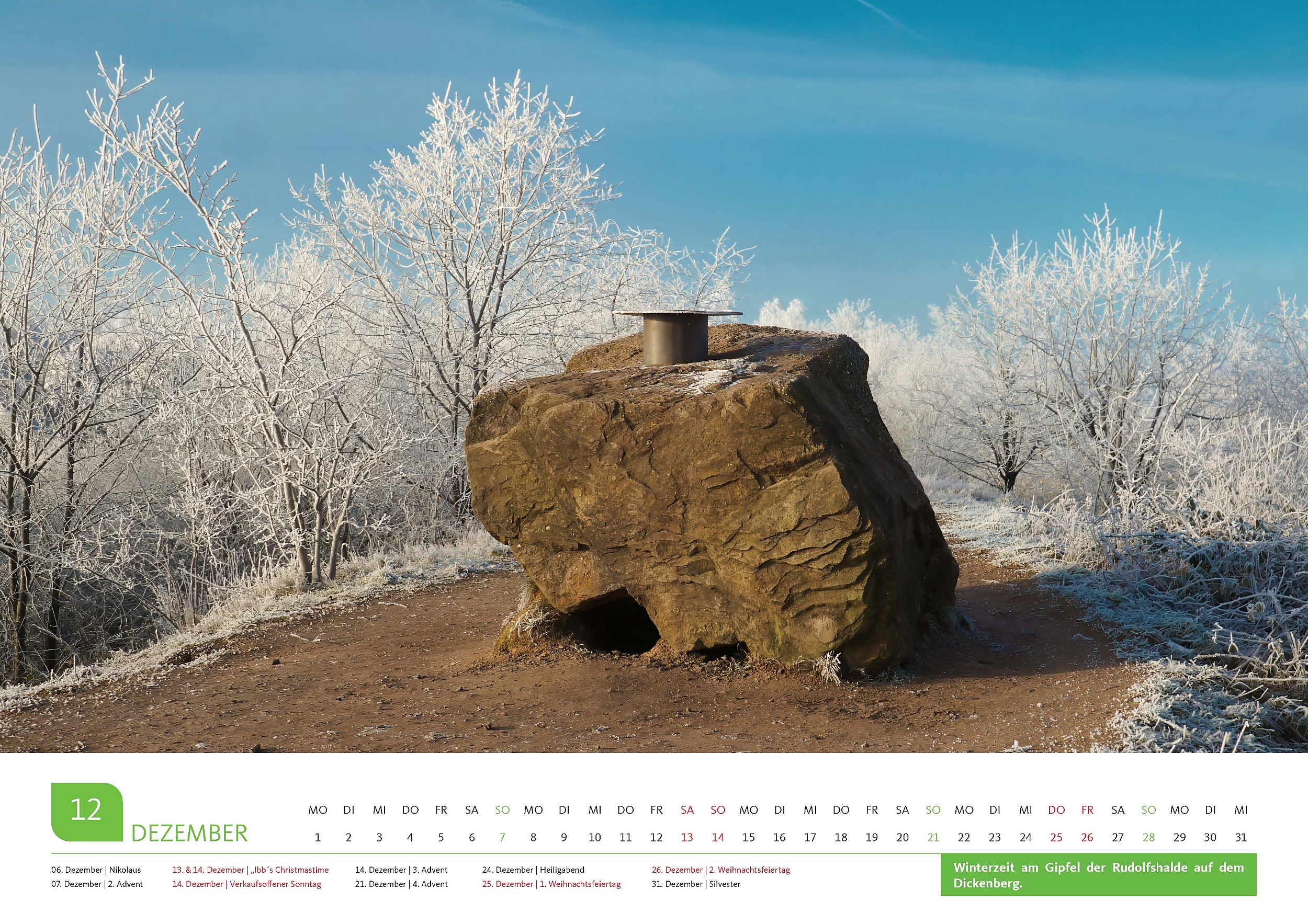 Winterzeit am Gipfel der Rudolfhalde auf dem Dickenberg.