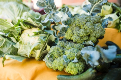 Frischer Blumenkohl und Brokkoli