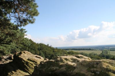 Aussicht von den Dörenther Klippen über das Münsterland